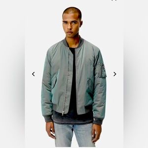 John Elliott Iridescent Green Bomber Jacket - XL
